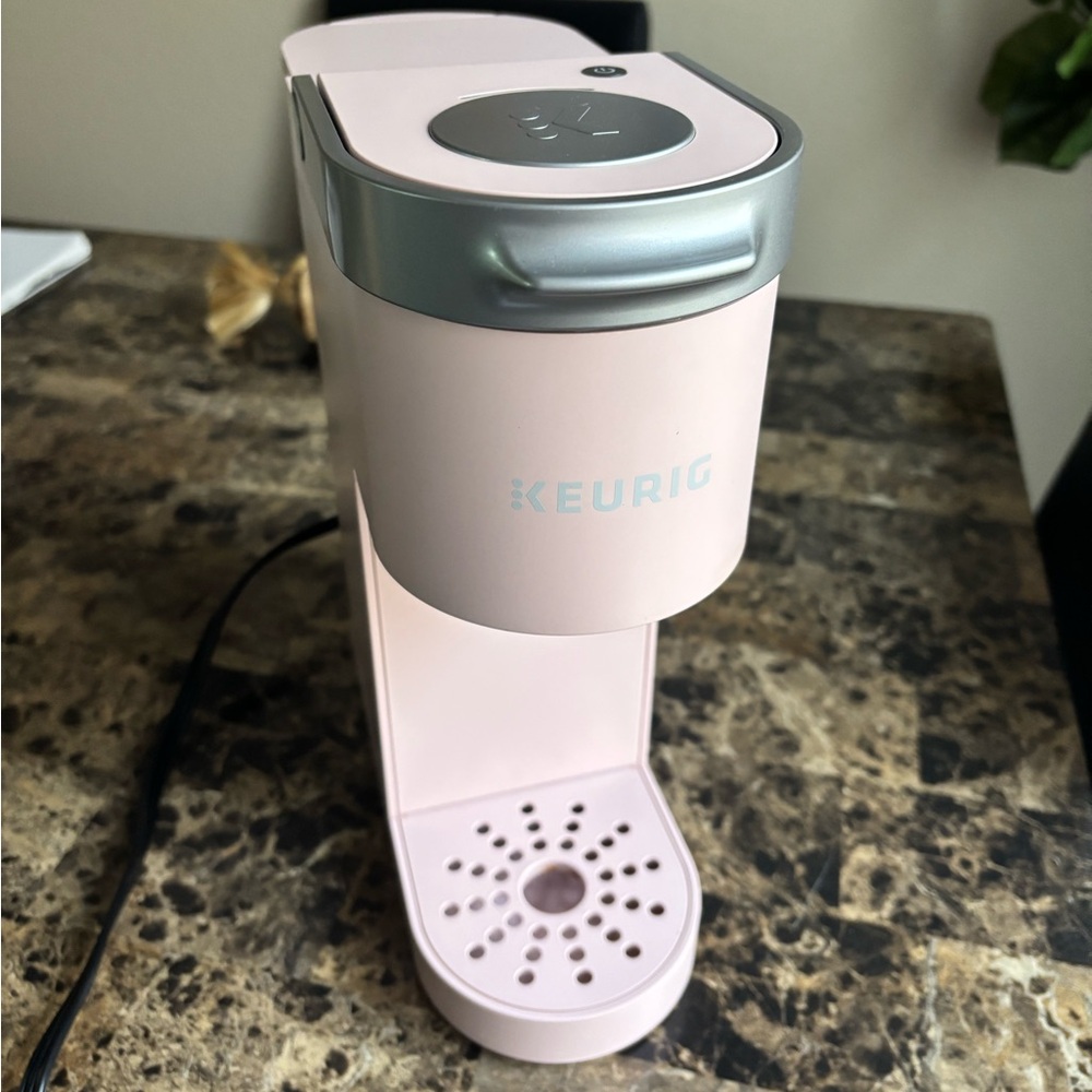 Keurig Light Pink Coffee Brewer with Silver Accents